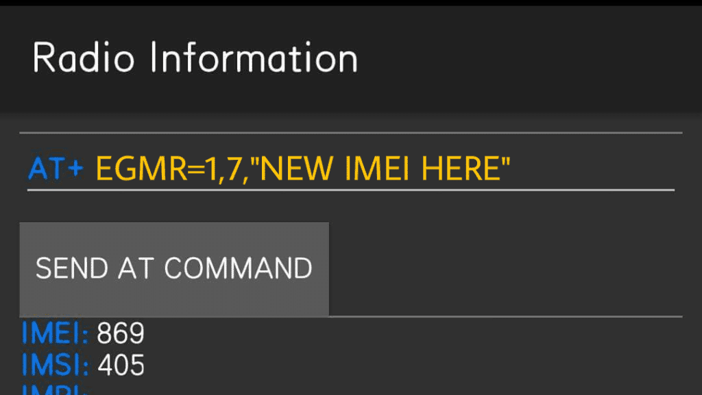 Fix IMEI number