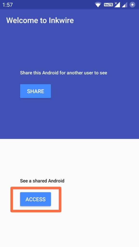 linkwire share android screen