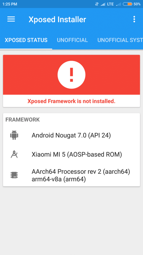 xposed framework miui android nougat