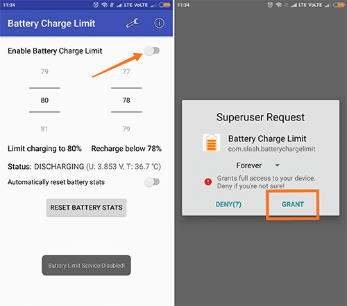 battery charge limit