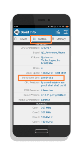 Droid Hardware Info